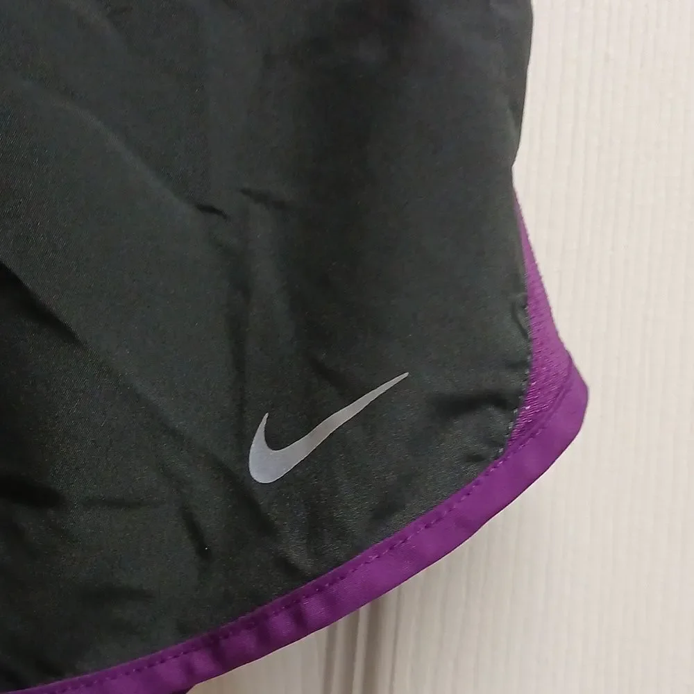 Nike Women's Black and Purple Shorts Size M, Athletic Running Shorts